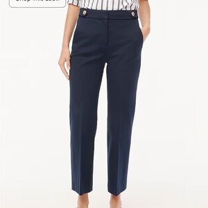 NWT J. Crew Navy Petite cropped wide leg sailor pants (size 2P)